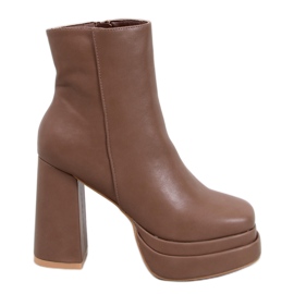 Comodi stivali con plateau Charokee Khaki marrone