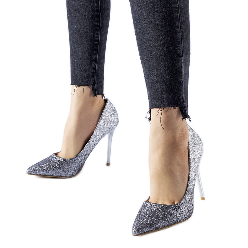 Tacchi alti Covo glitter argento d'argento