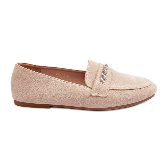 Mocassini da Donna in Eco-Camoscio Beige Ladite