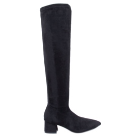 Moschettieri Diondre Black con tacco basso nero