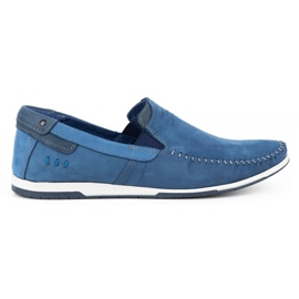 KOMODO Mocassini uomo in pelle 876 blu