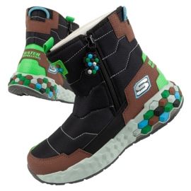 Scarponi da neve Skechers Jr 402216L/BKBR marrone
