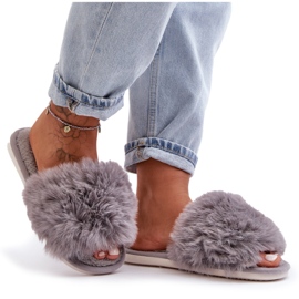 Ciabatte Da Donna Con Pelliccia Grigia Vienitta grigio