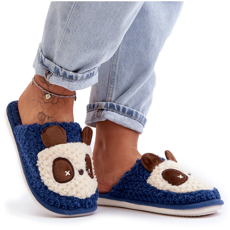 Calde pantofole da donna, Priseth Blu Navy