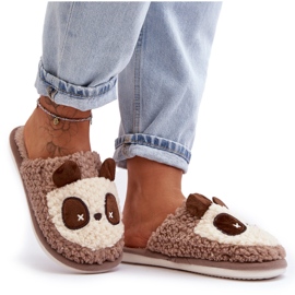Calde pantofole da donna marroni Priseth marrone