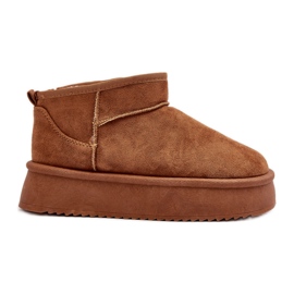 Doposci da donna con suola spessa color cammello Caliksa marrone