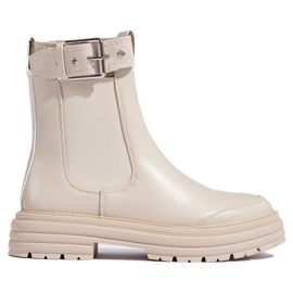 Stivaletti Chelsea da donna beige di Shelovet