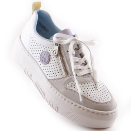 Comode scarpe bianche Rieker W RKR589 bianco