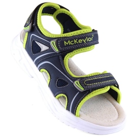 McKinley McKeylor Jr JAN229B Sandali con chiusura strappo, blu navy e verde