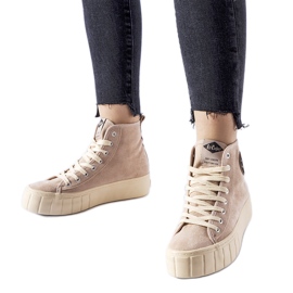 Scarpe da ginnastica beige Lee Cooper LCJ-22-31-1434L
