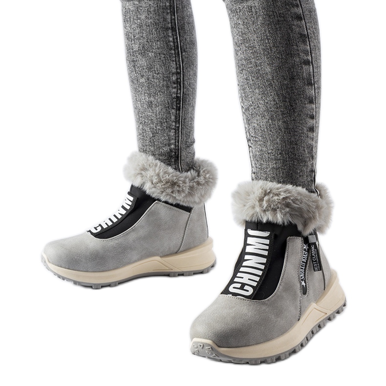 Sneakers alte Oneglia isolanti grigie grigio