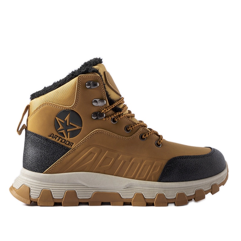 Scarpe da trekking da uomo marroni isolate di Nurra marrone
