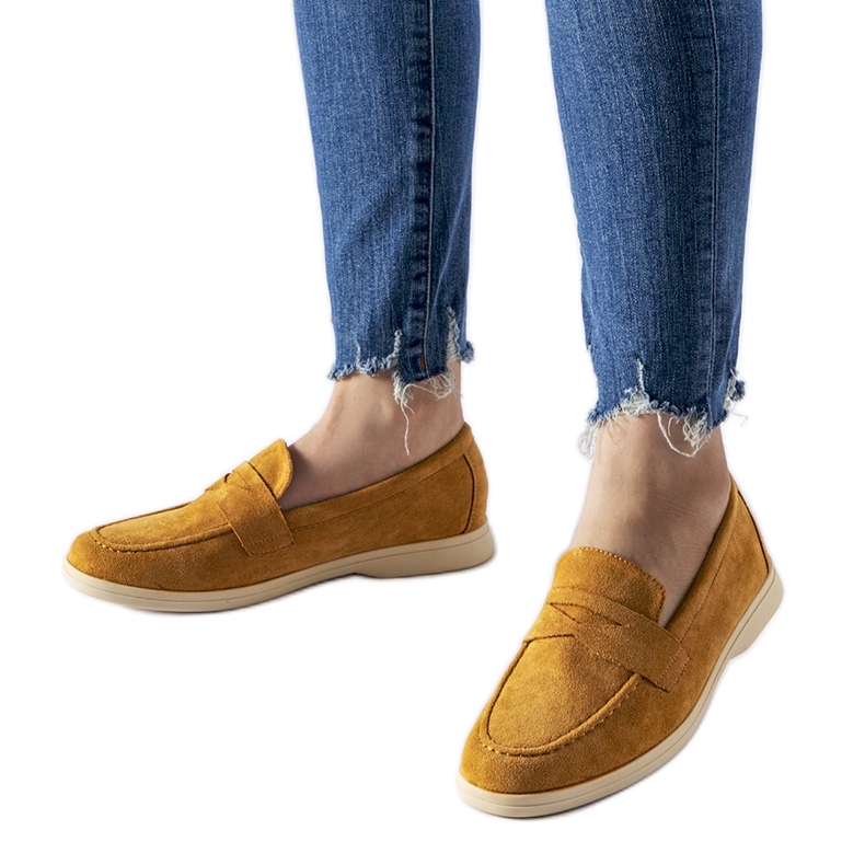 Mocassini beige scuro realizzati in eco-suede Ferragus
