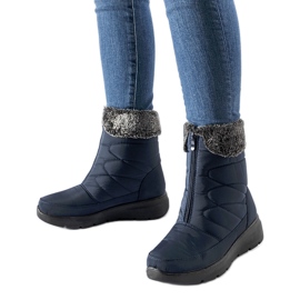 Stivali da neve con zeppa blu navy di Brownton