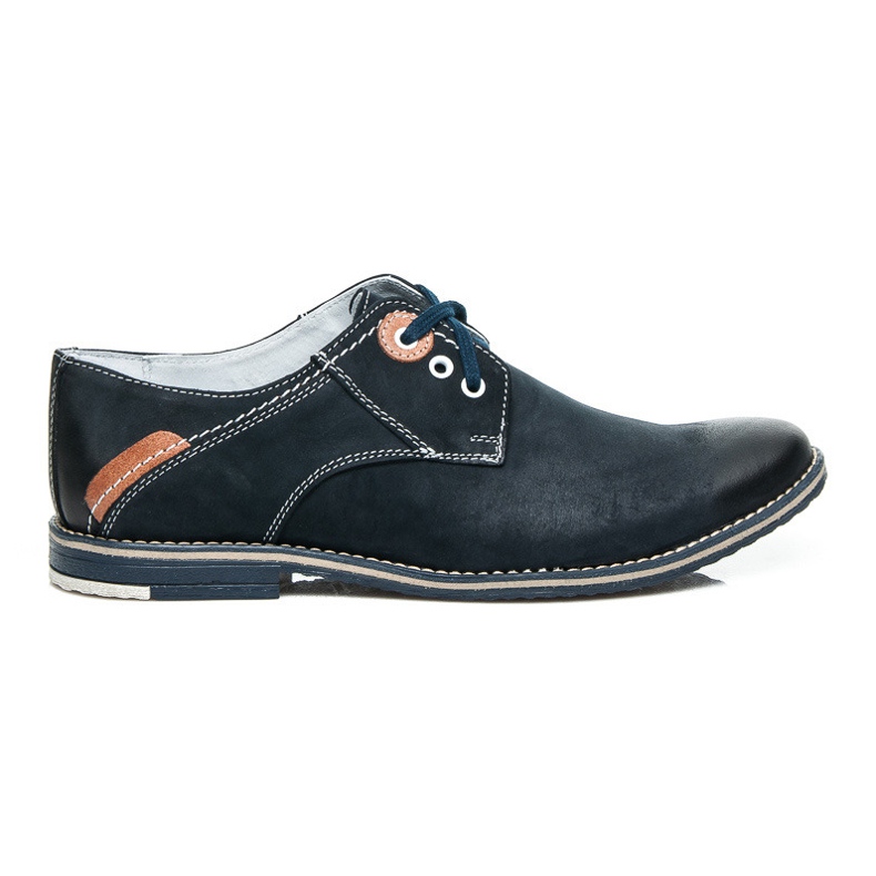 Lucca Scarpe in pelle blu scuro