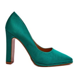 Décolleté Piatti verdi con tacco alto verde
