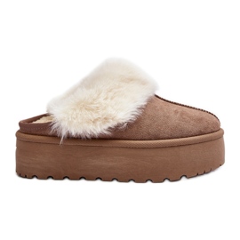 Stivali da neve da donna Starlyn kaki con suola spessa beige