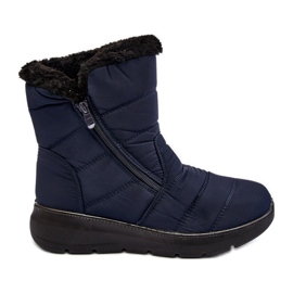 Doposci Da Donna Con Cerniera Con Pelliccia, Blu Navy Zeuna