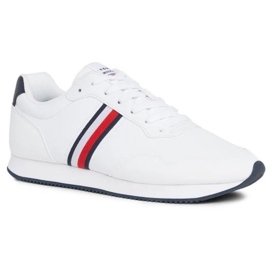 Scarpe Tommy Hilfiger Core Lo Runner Pu M FM0FM048340K9 bianco