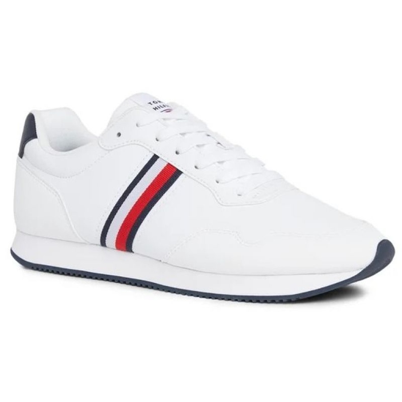 Scarpe Tommy Hilfiger Core Lo Runner Pu M FM0FM048340K9 bianca