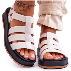 ZAXY Sandali Vegani da Donna con Velcro JJ285015 Beige Chiaro