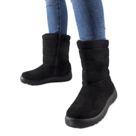 Stivaletti neri isolanti realizzati in eco-pelle scamosciata Ground nero