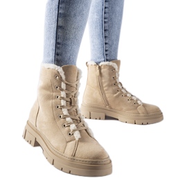 Stivaletti isolanti beige realizzati in eco-pelle scamosciata Chamblee