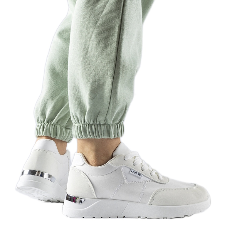 Sneakers in tessuto bianco di Geraldino bianca