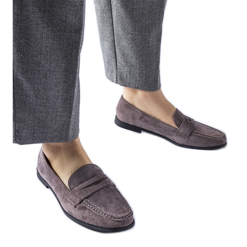 Mocassini Medford in ecopelle scamosciata grigio scuro
