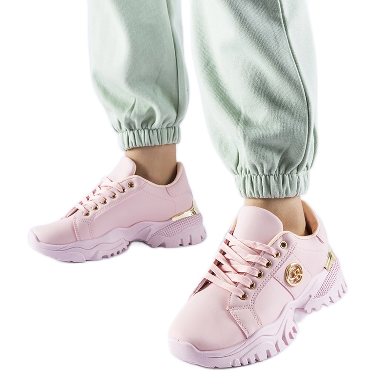 Sneakers rosa con suola massiccia di Arpaia