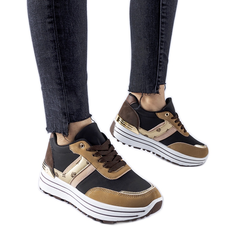 Sneaker Provinciale con plateau marrone