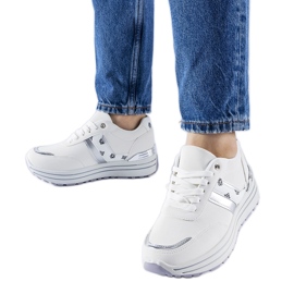 Sneakers Provinciale bianche con plateau bianca