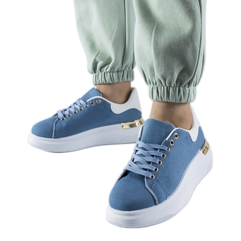 Sneakers blu navy sulla piattaforma Scuderlando