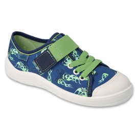 Pantofole per bambini Befado 351Y029 blu-verde