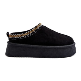 Ciabatte con suola spessa in eco suede, Nero Sylva