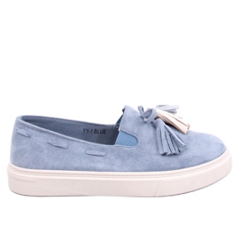 Mocassini con nappine Krauss blu