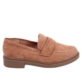 Mocassini in camoscio da donna Antye Camel marrone