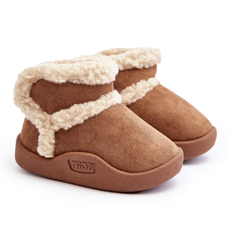 Stivali da neve con velcro per bambini Camel Unitia marrone