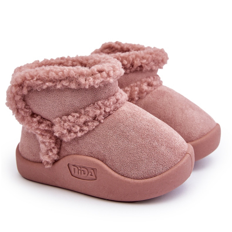 Stivali da neve per bambini con velcro Rosa Unitia