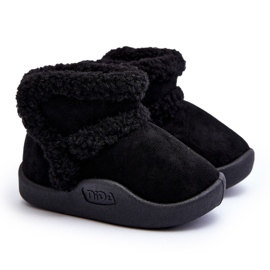 Stivali da neve con velcro per bambini Neri Unitia nero