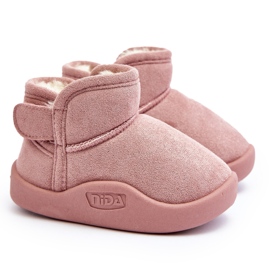 Doposci da bambino Benigna rosa foderati in pelliccia
