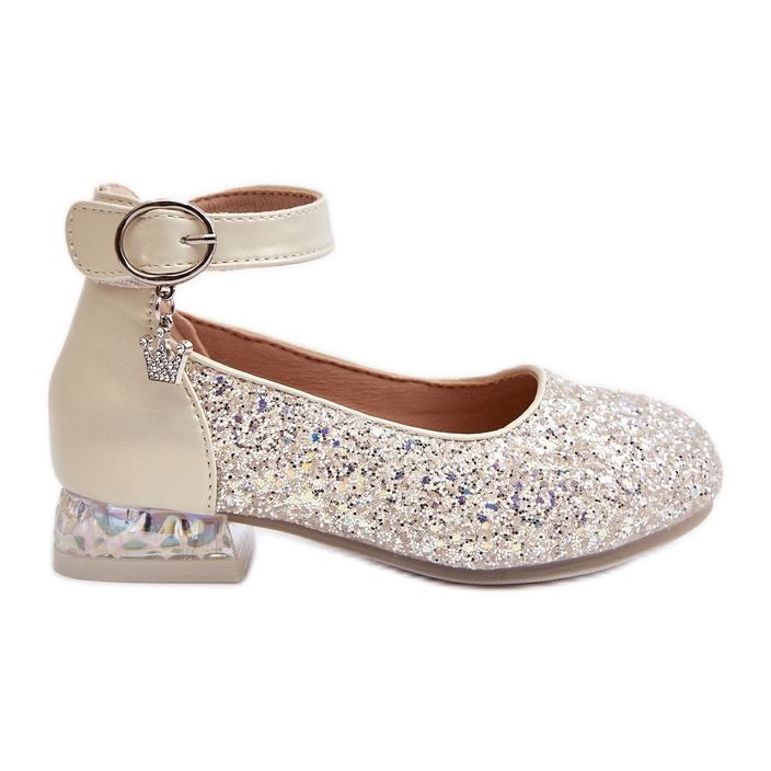 Ballerine glitter per bambini Gold Pardride d'oro