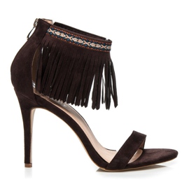 Wilady Sandali boho marroni marrone