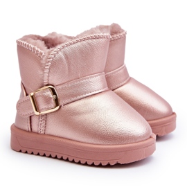 Doposci da Bambino in Ecopelle con Cinturino, Rosa Orinor