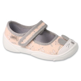Ciabatte per bambini Befado con velcro 209P036 beige