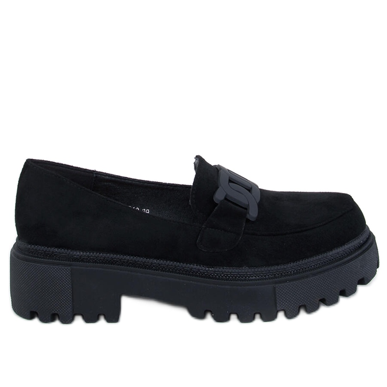 Mocassini platform con fibbia Leena Nera nero