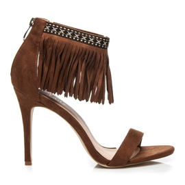 Wilady Sandali boho color caramello marrone