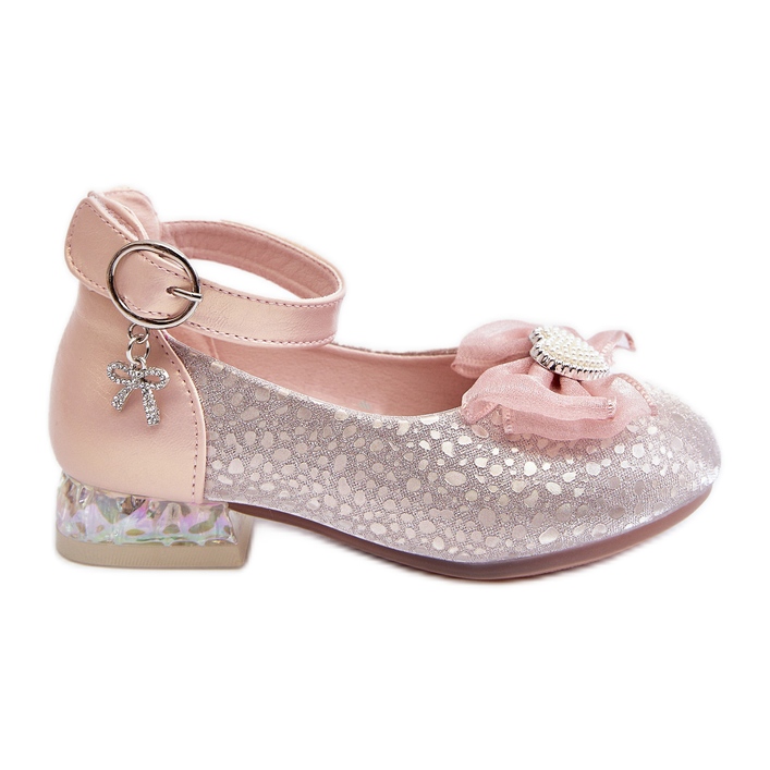 Ballerine da bambina con fiocco, rosa Nanthea