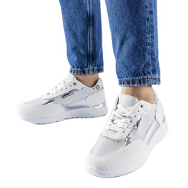 Sneakers bianche glitterate di Roganzuolo bianco