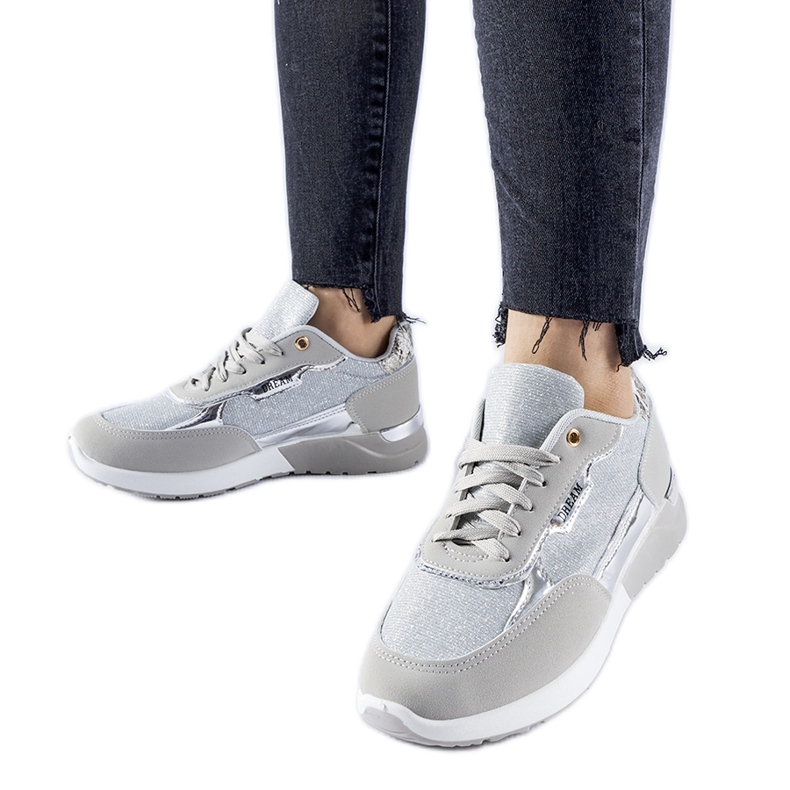 Sneakers grigie glitterate di Roganzuolo grigio